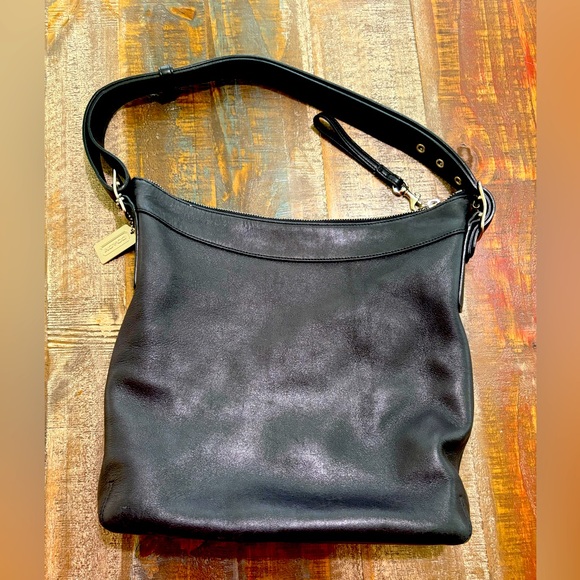 Coach Black Leather Crossbody Shoulder Bag - Picture 1 of 13